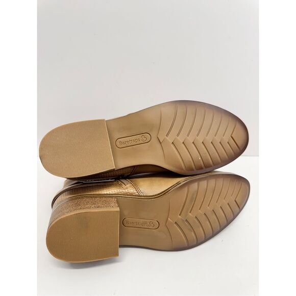 BareTraps Boots Size 8.5 Tan Ankle Booties Cushioned Insole Side Zip NEW - Picture 11 of 11